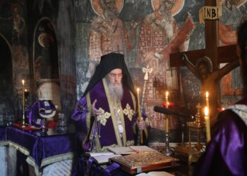 Ἡ πρώτη Θεία Λειτουργία τῶν Προηγιασμένων Τιμίων Δώρων στήν Ἱ.Μ. Βομβοκοῦς Ναυπακτίας