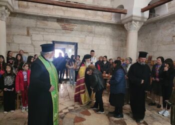 Γ΄ Χαιρετισμοί στο ιστορικό Μοναστήρι Κοιμήσεως της Θεοτόκου μέσα στον αρχαιολογικό χώρο της αρχαίας Απολλωνίας