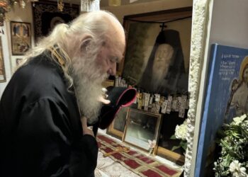 Ο Αρχιεπίσκοπος στο Ιερό Ησυχαστήριο Αγίου Πορφυρίου για την Α’ Στάση των Χαιρετισμών