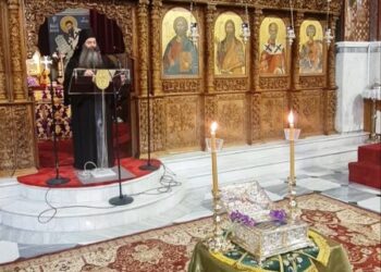 Ομιλία του Ηγουμένου του Μεγάλου Μετεώρου στην Μεταμόρφωση Βόλου