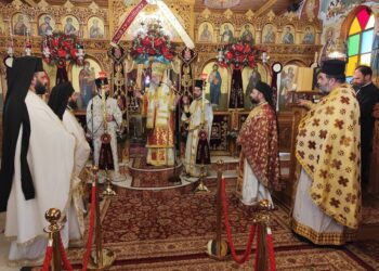 Θεία Λειτουργία στο Ιερό Προσκύνημα του Αγίου ενδόξου οσιομάρτυρος Νικολάου του εν Βουναίνοις