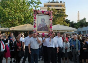 Μεθέορτος Ἑσπερινός καί Πάνδημη Λιτανεία τῆς ἱερᾶς Εἰκόνας τῆς Ἁγίας Φωτεινῆς
