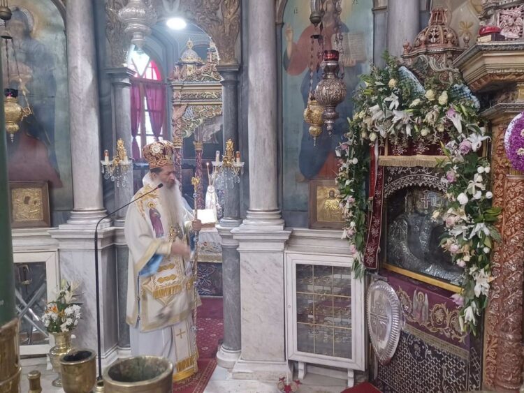 Ο Φθιώτιδος Συμεών στην αγιοτόκο Λέσβο