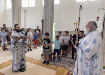 Θεία Λειτουργία στις Κατασκήνωσης της Ιεράς Μητροπόλεως Κερκύρας