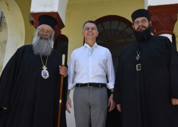 Την Ιερά Μονή Παναγίας της Πέτρας Ολύμπου επισκέφθηκε ο  Διευθυντής του Πρωθυπουργικού Γραφείου στη Μακεδονία