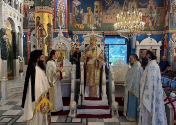 Ο ΕΠΙΣΚΟΠΟΣ ΣΚΟΠΕΛΟΥ ΣΤΟ Ι. ΠΡΟΣΚΥΝΗΜΑ ΤΟΥ ΟΣΙΟΥ ΙΩΑΝΝΟΥ ΤΟΥ ΡΩΣΣΟΥ