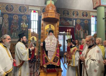 Ο Εσπερινός της Αγίας Μεγαλομάρτυρος Κυριακής στις Μικροθήβες