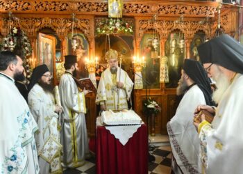 Η εορτή της Αγίας Παρασκευής  στην εορτάζουσα ομώνυμο ανδρώα ιερά Μονή των Σερρών