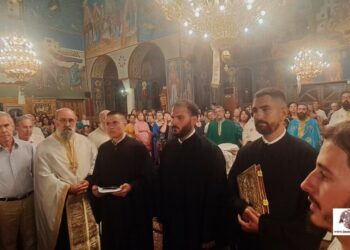 Χειροθεσία Αναγνώστη στον πανηγυρικό Αρχιερατικό Εσπερινό στη Μεταμόρφωση Μολάων