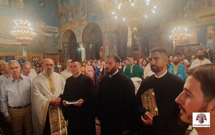 Χειροθεσία Αναγνώστη στον πανηγυρικό Αρχιερατικό Εσπερινό στη Μεταμόρφωση Μολάων