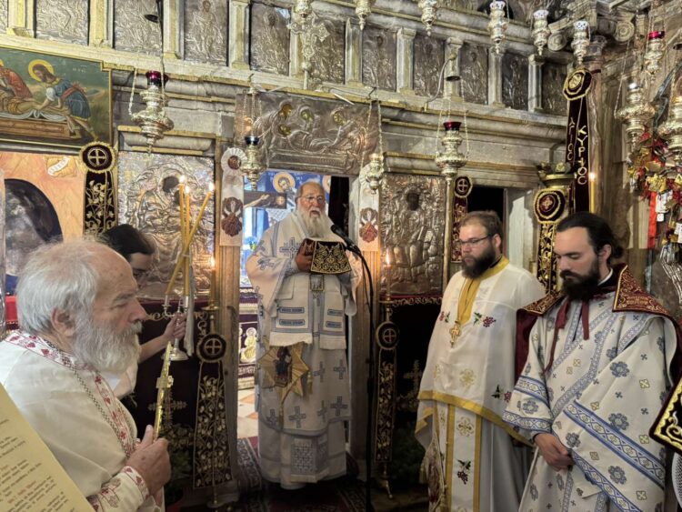 Ο Κερκύρας Νεκτάριος στην Ιερά Μονή Υψηλού Παντοκράτορος
