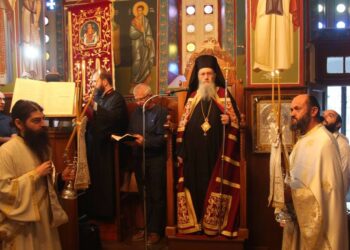 Ὁ Μητροπολίτης Ναυπάκτου στά ὀρεινά Κρυονέρια τῆς Ναυπακτίας