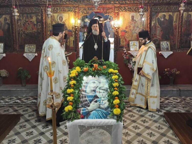 Ο Μητροπολίτης Θεσσαλιώτιδος στον Αμάραντο για την Ιερά Παράκληση προς την Υπεραγία Θεοτόκο