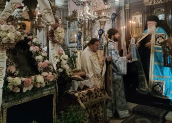 Ο Εσπερινός της Κοιμήσεως της Υπεραγίας Θεοτόκου στην Κέρκυρα