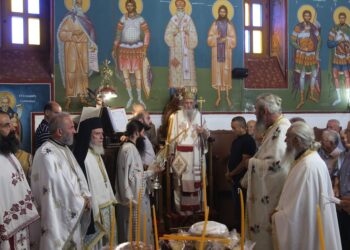 Ὁ Μητροπολίτης Ναυπάκτου στόν ἑορτάζοντα Ἅγιο Βλάσιο