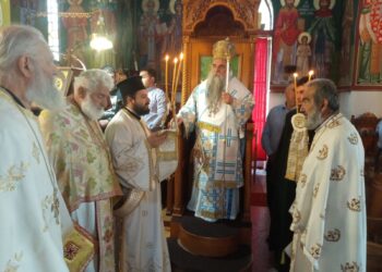 ΑΡΧΙΕΡΑΤΙΚΗ ΘΕΙΑ ΛΕΙΤΟΥΡΓΙΑ ΣΤΗΝ ΠΑΝΗΓΥΡΗ ΤΗΣ ΦΟΥΣΤΑΝΗΣ