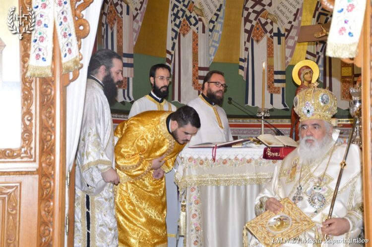 Χειροτονία Διακόνου από τον Μητροπολίτη Νεαπόλεως και Σταυρουπόλεως