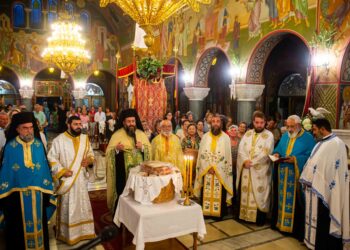 Ο πανηγυρικός εσπερινός της Μυρτιδιώτισσας στην Πύλο