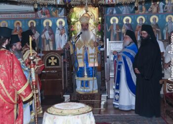 Πανήγυρις Αγ. Χρυσοστόμου Σμύρνης στην Ι.Μ. Μεταμορφωσεως Καμ. Βούρλων