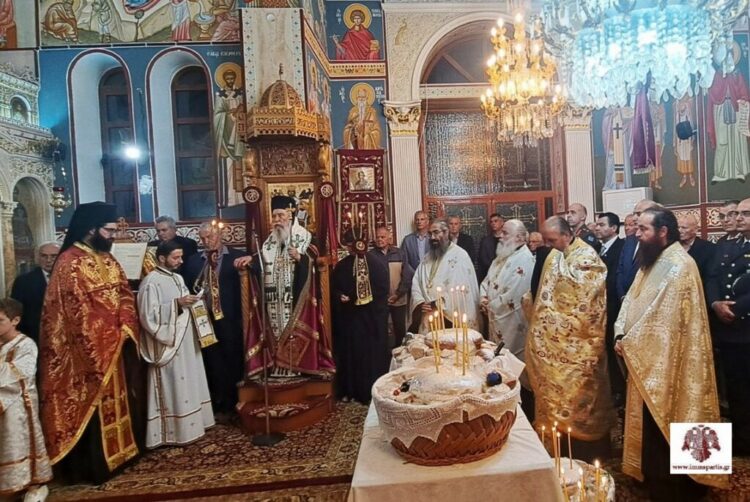 Ο πανηγυρικός Αρχιερατικός Εσπερινός στις Γούβες για το νεομάρτυρα Άγιο Ιωάννη