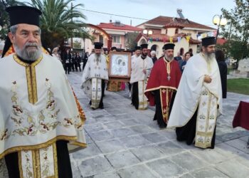 Πανηγυρικός Εσπερινός Αγίου Δημητρίου και υποδοχή της Παναγίας Δεμερλιώτισσας στον Ι.Ν. Αγίου Δημητρίου Καρδίτσης