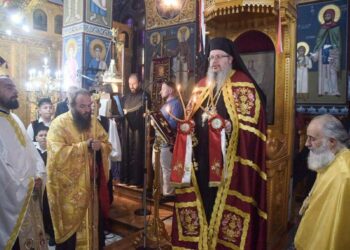 Ο Εσπερινός του Αγίου Δημητρίου στον πανηγυρίζοντα Ιερό Ναό των Δελερίων