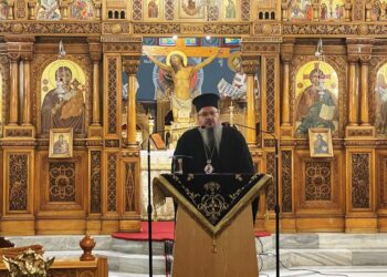 Εξαίρετη διάλεξη του Μητροπολίτου Λαρίσης για τον Άγιο Νικόλαο Πλανά στον Βόλο