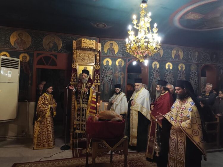 Ο πανηγυρικός Εσπερινός του Αγίου Μηνά στην Καρδίτσα