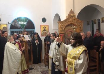 Εσπερινός των Εισοδίων της Θεοτόκου στον Ι. Ν. Ρυζίου Φαρσάλων