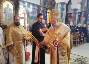 Πανηγυρικός Όρθρος και Θεία Λειτουργία στον Ιερό Ναό Αγίων Αναργύρων Παλαμά