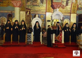 Λαμπρός ο πανηγυρικός Πολυαρχιερατικός Εσπερινός στον Ι.Ν. Οσίου Νίκωνος Σπάρτης