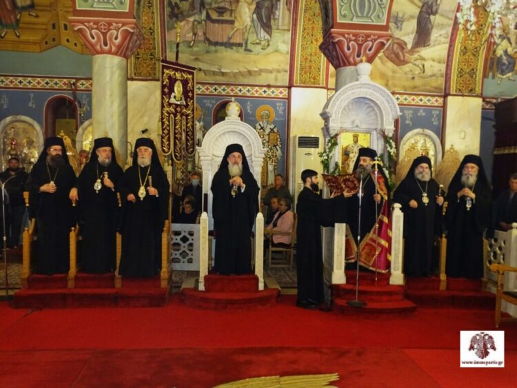 Λαμπρός ο πανηγυρικός Πολυαρχιερατικός Εσπερινός στον Ι.Ν. Οσίου Νίκωνος Σπάρτης