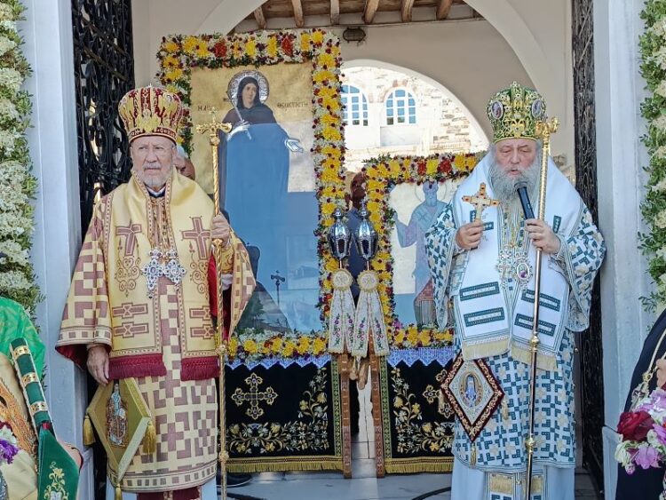 Η εορτή της Οσίας Θεοκτίστης και του Αγίου Νεκταρίου στην Πάρο