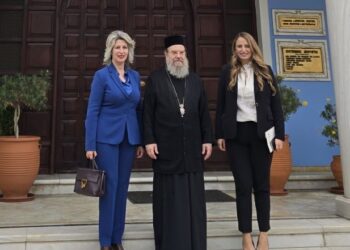 Η Συντονίστρια του εν Θεσσαλονίκη Πρωθυπουργικού Γραφείου στον  Μητρ. Ιερισσού