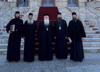 Επίσκεψη του Μητροπολίτου Δημητριάδος στους Μητροπολίτες Αργυροκάστρου και Κορυτσάς