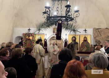 Θεία Λειτουργία στην Κατακόμβη της Αγίας Αικατερίνης Θηβών