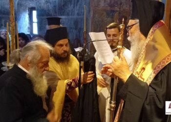 Κουρά αρχάριου ρασοφόρου στην Ι.Μ. Γόλας