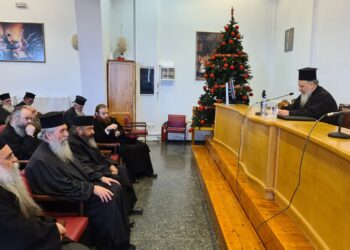 ΙΕΡΑΤΙΚΗ ΣΥΝΑΞΗ ΜΕ ΟΜΙΛΗΤΗ ΤΟΝ ΑΡΧΙΜΑΝΔΡΙΤΗ ΠΑΥΛΟ ΣΤΑΜΑΤΑ ΣΤΗΝ Ι.Μ. ΕΔΕΣΣΗΣ