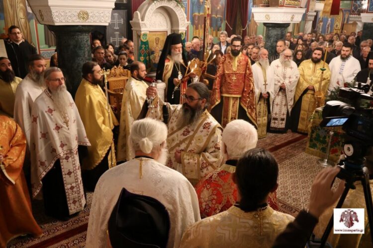Λαμπρός ο πανηγυρικός Αρχιερατικός Εσπερινός στον Ι.Ν. Αγίου Σπυρίδωνος Σπάρτης