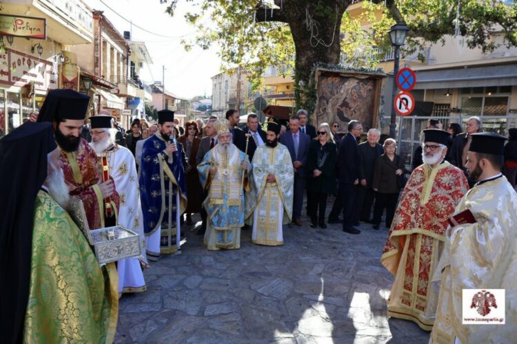 Ο Μυστράς τίμησε με εκκλησιαστική μεγαλοπρέπεια τον Πολιούχο του Άγιο Σπυρίδωνα