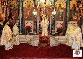 Η Χριστουγεννιάτικη Θεία Λειτουργία στον Μητροπολιτικό Ναό Ευαγγελιστρίας Σπάρτης