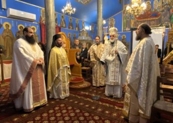 Ο ΘΕΟΦΙΛΕΣΤΑΤΟΣ ΕΠΙΣΚΟΠΟΣ ΣΚΟΠΕΛΟΥ  ΣΤΗΝ ΑΓ. ΣΟΦΙΑ ΞΗΡΟΒΡΥΣΗΣ ΧΑΛΚΙΔΟΣ