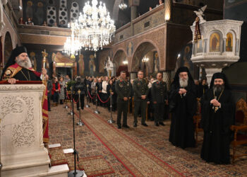 Πολυαρχιερατικός Εσπερινός της Αγίας Βαρβάρας στην Ι. Μ. Μαντινείας