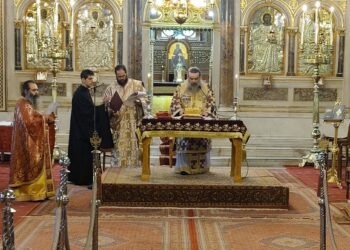 Η Θ. Λειτουργία του Αγ. Γρηγορίου του Θεολόγου στην Ι. Μ. Χίου