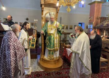 Στην Σπηλιά ο Μητρ. Λαρίσης τέλεσε το40ήμερο μνημόσυνο της Πρεσβυτέρας Παναγιώτας