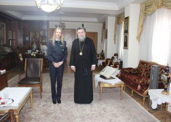 Εθιμοτυπική επίσκεψη της νέας Αστυνομικής Διευθύντριας στον Σεβ. Μητροπολίτη Σερρών