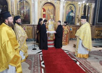 Η Κυριακή των Απόκρεω στον Μητροπολιτικό Καρδίτσας τιμώντας τον Άγιο Δαμιανό τον εκ Μυριχόβου