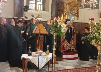 Πολυαρχιερατικός Εσπερινός στην Πρέβεζα  για τον Πολιούχο Άγιο Χαράλαμπο