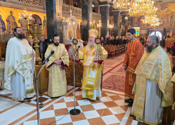 Ο Επίσκοπος Πράχοβας Τιμόθεος στον Άγιο Αντώνιο στη Βέροια