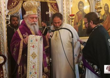 Χειροτονία διακόνου κατά την Προηγιασμένη Θεία Λειτουργία στο Βλαχιώτη